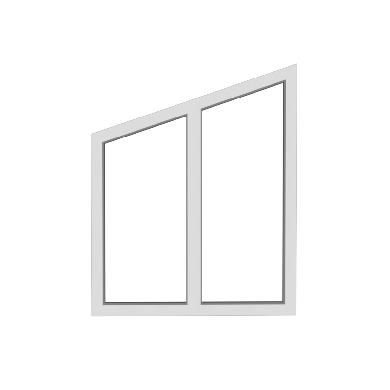 Трапециевидное пластиковое окно №1, 1000x1000